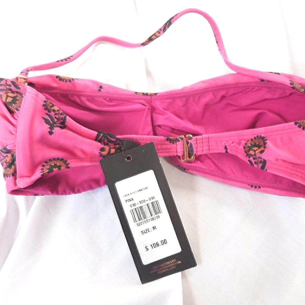 VIX MEDIUM Women New Bikini Top Swimwear Pink Black Laos B Fly Bandeau Swim - Picture 5 of 8